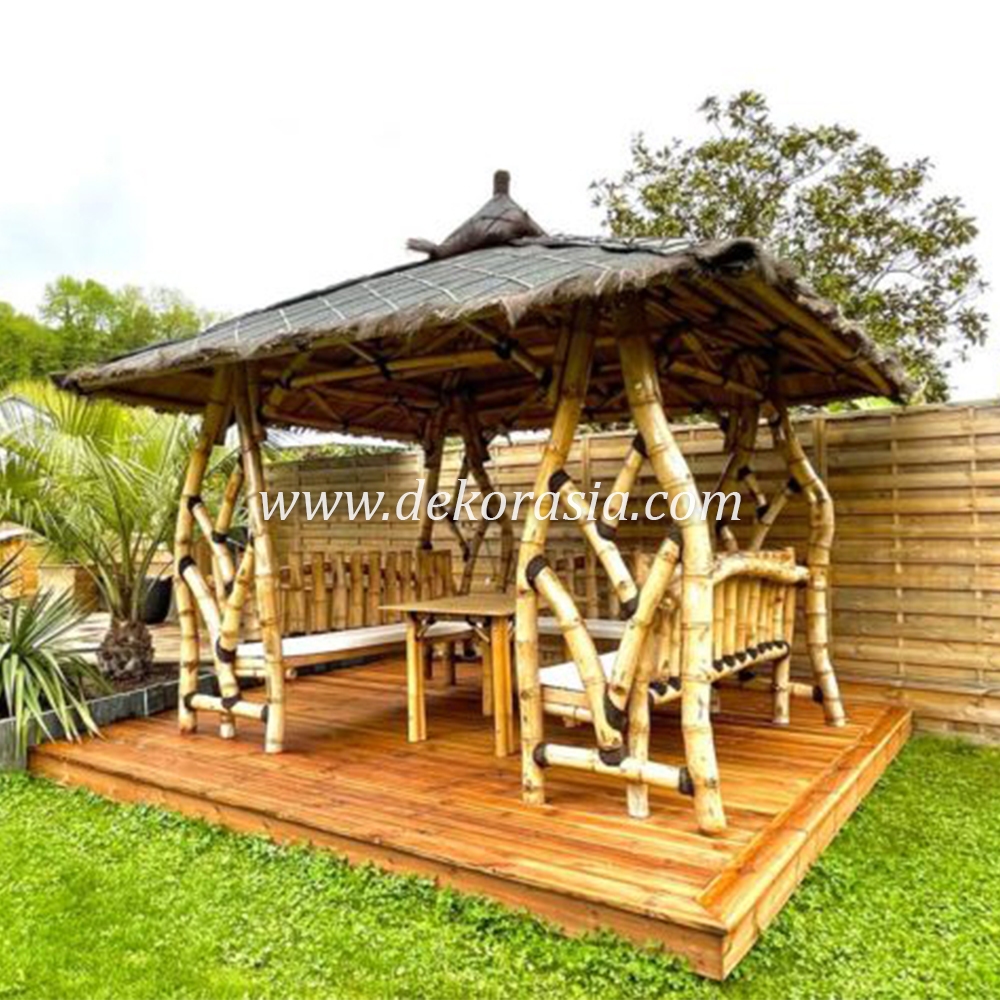 Bamboo Gazebo for Home Garden, Bamboo Gazebo Outdoor - 3